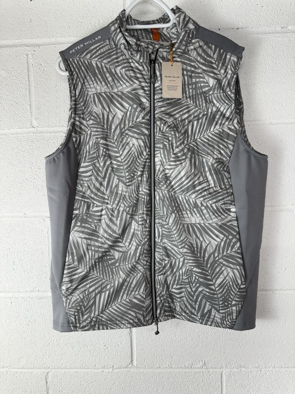 Peter Millar Vest Mens Medium Gray Crown Sport Fuse Elite Camo Golf N333